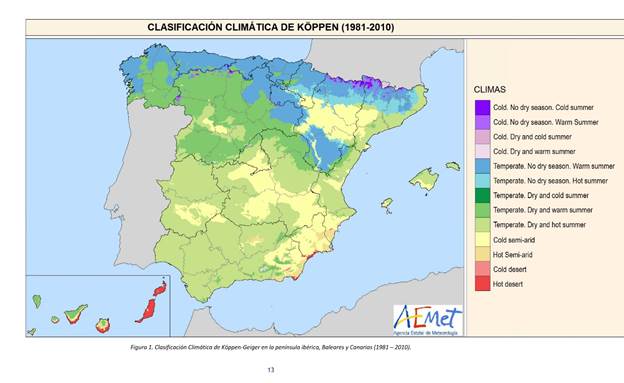 Kppen climate map of Spain : r/MapPorn